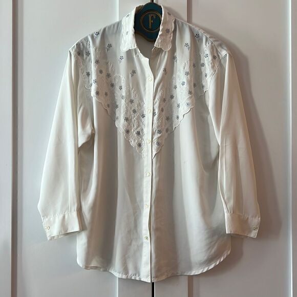 Tops - Korean Western Lace Shirt - M/L